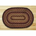 Capitol Earth Rugs Black Cherry-Chocolate-Cream Oval Swatch 00-371